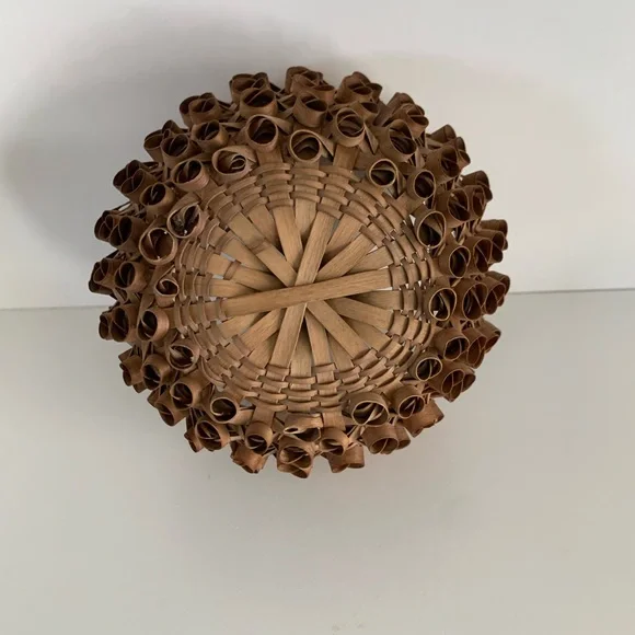 Antique Tramp Art Basket - Picture 3 of 4